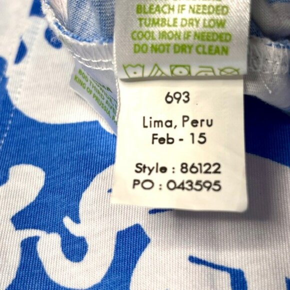 Lilly Pulitzer Cotton Christie Shift Dress - Tusk in Sun Print - Blue/White - S - Picture 10 of 10